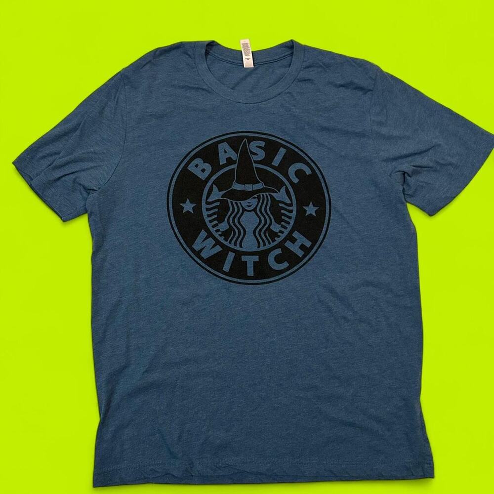 Basic Witch Graphic Tee XL Bella Canvas Halloween Witchy Spooky Cute Fall